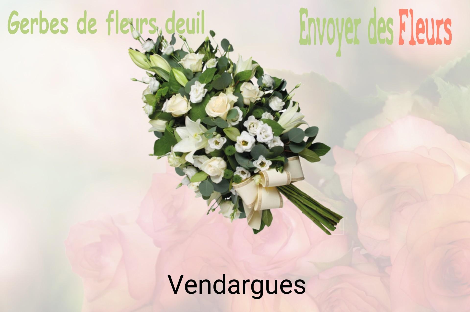 Gerbe de fleurs de deuil livrée à Vendargues